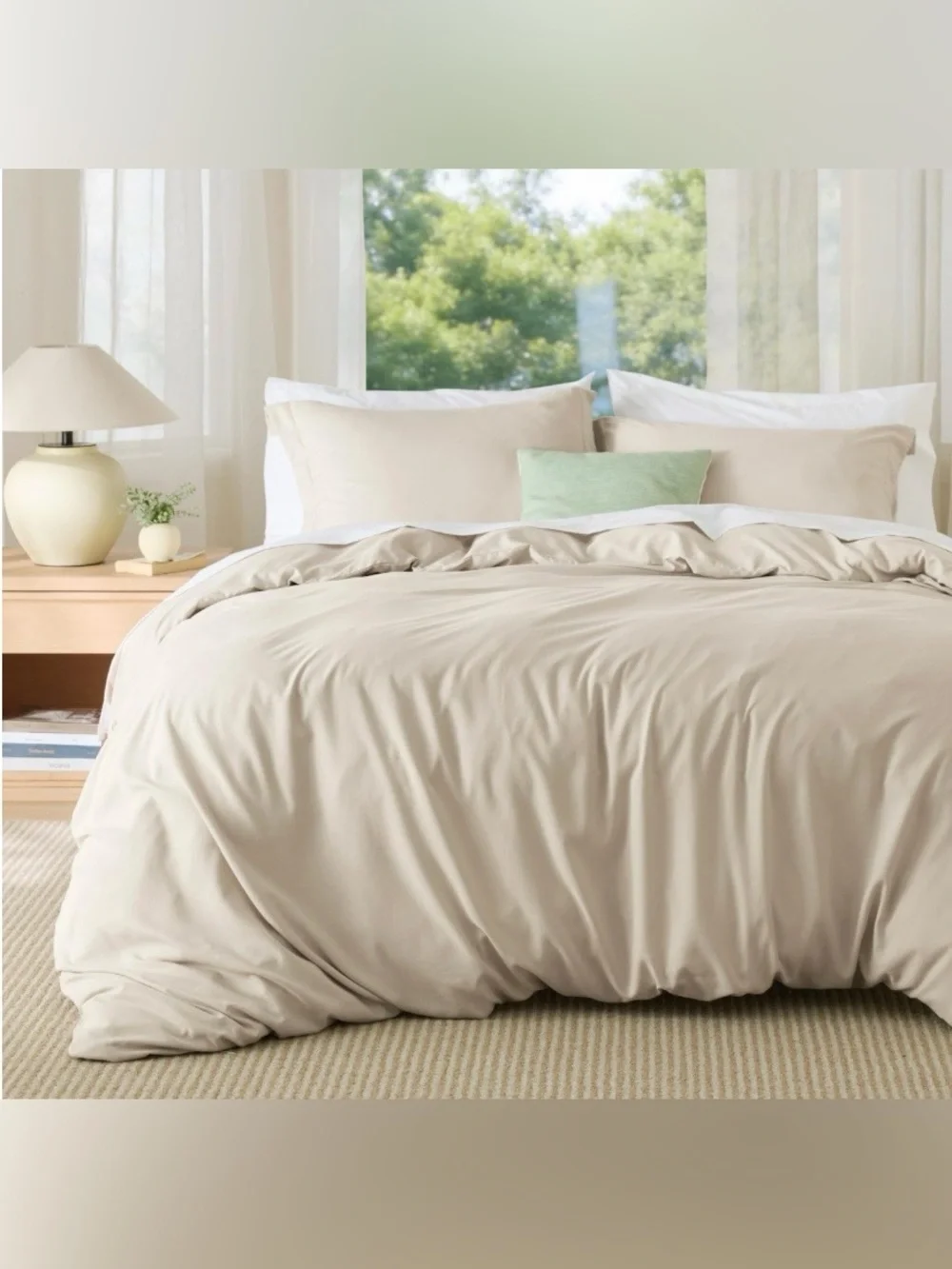 FULL SIZE DUVET SET 100% Premium Polyester - CREAM